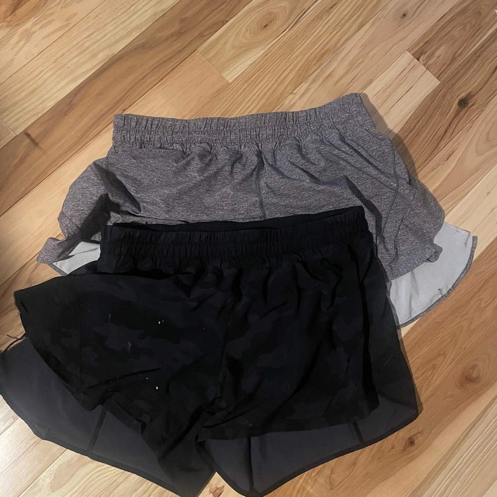 lululemon athletica Gray and Black Women's track that 5” shorts